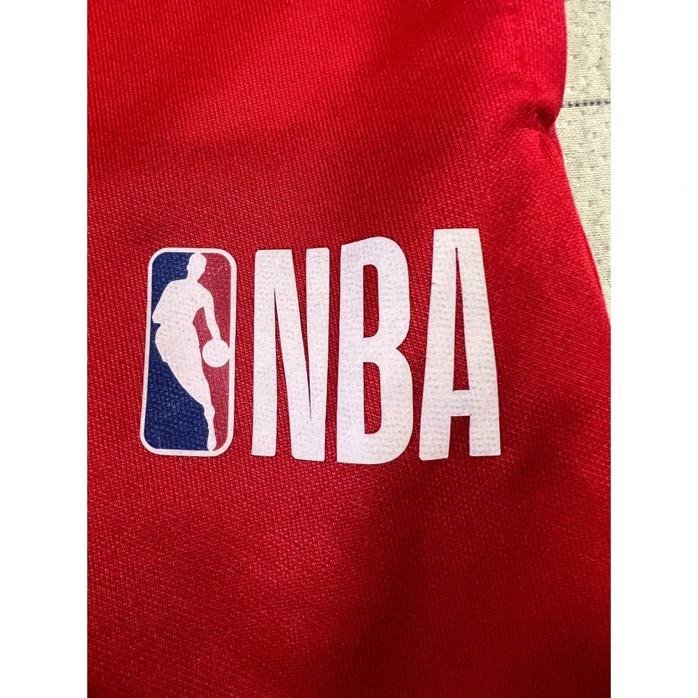 NBA Boys Red Athletic Track Pants Joggers Size 8 Basketball Logo